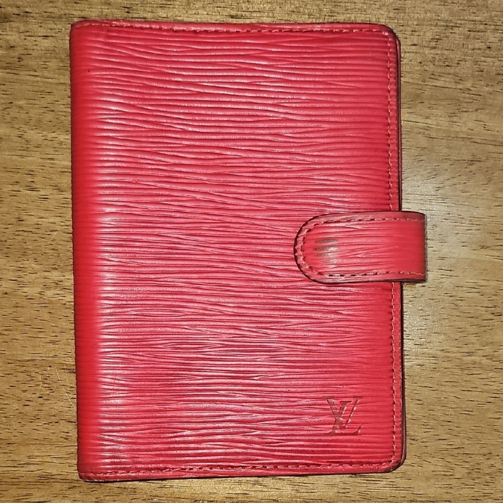 Louis Vuitton Vibrant Red Textured Wallet